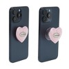 Unique Bargains Letter Heart Adhesive Phone Grip Pink 1 Pc - 3 of 4