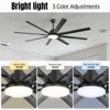 Large Contemporary 72in Smart Ceiling Fan DC Motor 8 Blade High CFM Ceiling Fan with Light and Remote Control Timer APP - 2 of 4