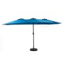 Gulches 14.8 Ft Double Sided Outdoor Umbrella Rectangular Large with Crank ( Dark blue ) - 4 of 4