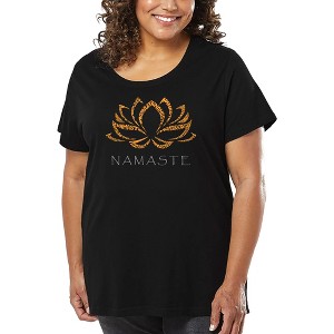 LA Pop Art Women's Word Art T-shirt - Namaste - 1 of 4