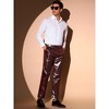 INSPIRE CHIC Men's Straight Leg Sparkly Disco Party Shiny Metallic Pants - 4 of 4
