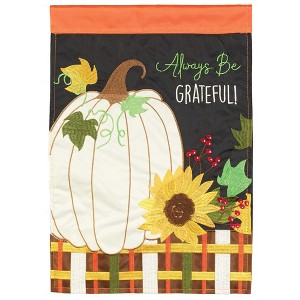Dicksons Magnolia Garden Outdoor Flag Decoration For Garden, Yard, Or Walkway Large 29 x 42, Weather Resistant Polyester, Pumpkin Always Be Grateful - 1 of 1