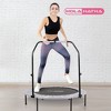 HolaHatha Foldable Mini Fitness Trampoline with Adjustable Handle, 40 in., White - 4 of 4