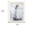 HomeRoots Lighthouse White Framed Print Wall Art - 3 of 4