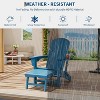 Nasitip 4-in-1 Adirondack Rocking Chair - HDPE All-Weather Folding Rocker with Footrest & Cup Holders, 380LB Capacity - 2 of 4