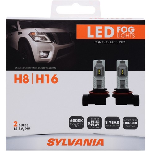 Sylvania - Zevo Fog Led - Premium Quality Plug And Play Fog Lights, Bright White Light Output, Hid & Led Headlight Lighting Systems, Style & Performance (contains 2 Bulbs) : Target