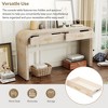 PAGED Curved Console Table Retro Minimalist Entryway Table with Gold Handles and Adjustable Dividers for Living Room, Entrance - 4 of 4