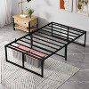 Twin Size Bed Frame, Metal Twin Bed Platform Frame 14 Inch with 3 in 1 Steel Support, No Box Spring Needed Easy to Assemble Black Sturdy Bedframe - 3 of 4