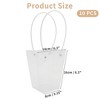 Unique Bargains Floral Bags with Handle for Birthday Christmas Mother's Day Wedding Clear 10 Pcs - 2 of 4