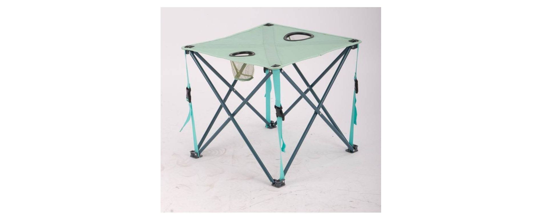 2pc Quad Side Steel Rectangle Portable Picnic Table Green - All In Motion™