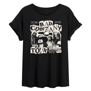 Women's - Bad Company - Tour Oversized Graphic T-Shirt - 1 of 4
