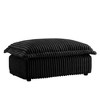 PAGED Corduroy Fabric Ottoman, Modern Wooden Sectional Sofa Footstool Module with Thickened Seat Cushion, Shoe Bench for Living Room, Bedroom - 2 of 4