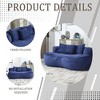 CAVINAS Corduroy Fabric Bean Bag Chair for Adults and Kids,Oversized Lazy Sofa Chair with Foam and High Back,Modern Lounge Chair for Living Room - 4 of 4