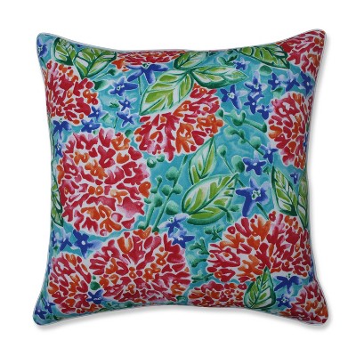 25" Garden Blooms Multi Floor Pillow Pink - Pillow Perfect