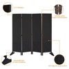 VINGLI 4 Panel Freestanding Pegboard with Feet, 5 FT Wood Room Divider Display Board, Partition Space Separator for Craft Shows Retail (Black) - 4 of 4