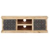 vidaXL TV Stand with Steel Doors 47.2 in.x11.8 in.x15.7 in. Solid Wood Mango - 3 of 4