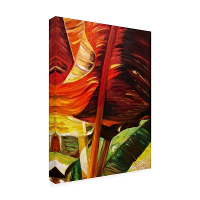 Suzanne Wilkins Vibrant Red and Orange Outdoor Canvas Print 14x19