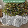GAOMON Set of 3 Christmas Lighted Gift Boxes, Pre-Lit Gift Present Boxes with Ribbons and Bows, Xmas Ornaments - 2 of 4