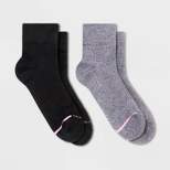 Dr. Motion Women's 2pk Mild Compression Quarter Cotton TruDry Socks - 4-10
