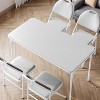 4 Feet Folding Table, Protable Foldable Card Table, Metal Legs Support, Heavy Duty, No Assembly Required, Perfet for Indoor and Outdoor - 2 of 4
