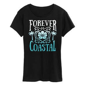 Women's - Instant Message - Forever Coastal Short Sleeve Graphic T-Shirt - 1 of 4