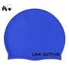Link Active Adult Silicone Swim Cap Durable Comfortable BONUS EAR & NOSE PLUGS INCLUDED!!! - 3 of 4