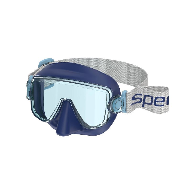 Speedo Adult Travel Snorkel Mask Set - Navy, 1 of 7