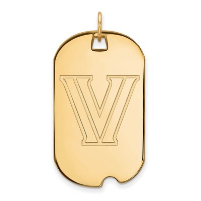 Black Bow Jewelry 14k Yellow Gold Villanova Wildcats NCAA Large Pendant