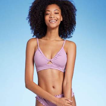 Be Shine Lurex V-Neck Bralette & Spliced Overlap Bikini Set - S / M - Yahoo  Shopping