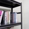 PAGED 5 Tier Book Shelf Metal Storage Shelves with Adjustable Height and Protective Side Rails for Living Room, Home Office - 3 of 4