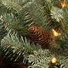 National Tree Company 36" Frosted Arctic Spruce Mailbox Swag with Battery Operated Warm White LED Lights - 3 of 4