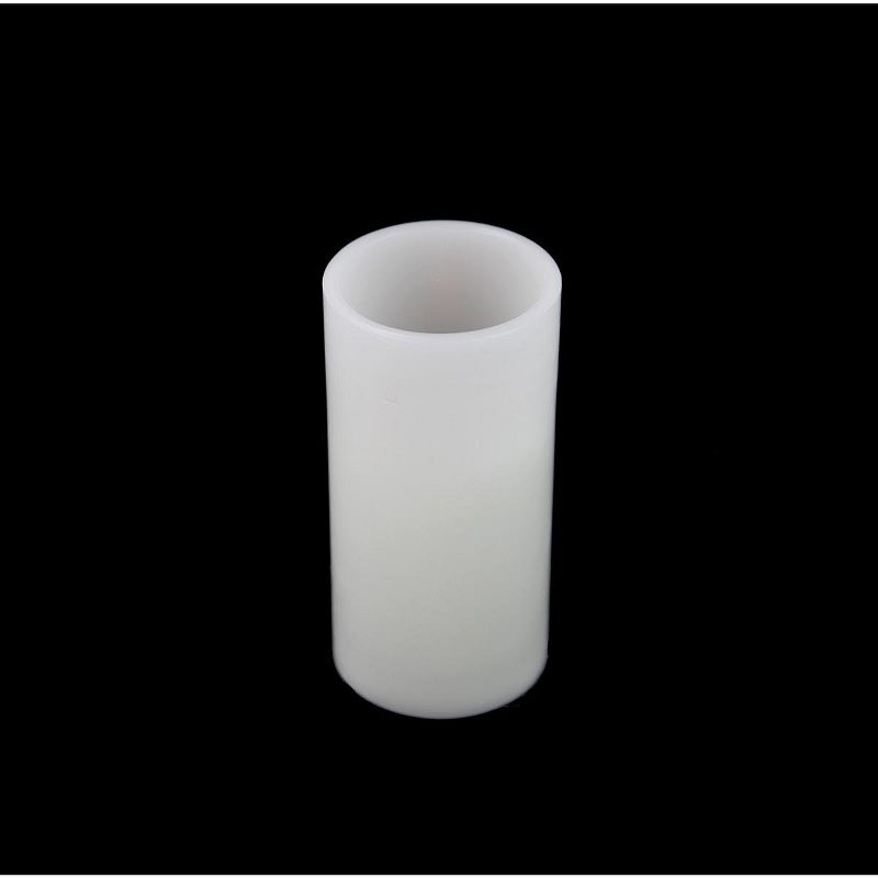 Northlight 8" Prelit LED Battery Operated Flameless Flickering Pillar Candle - White, 3 of 4