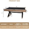 Nasitip 7 FT Pool Table with Cues, Balls, Brush & X-Leg Base, Black Cloth, Rustic Grey Finish, 84" Game Table for Home Recreation - 2 of 4