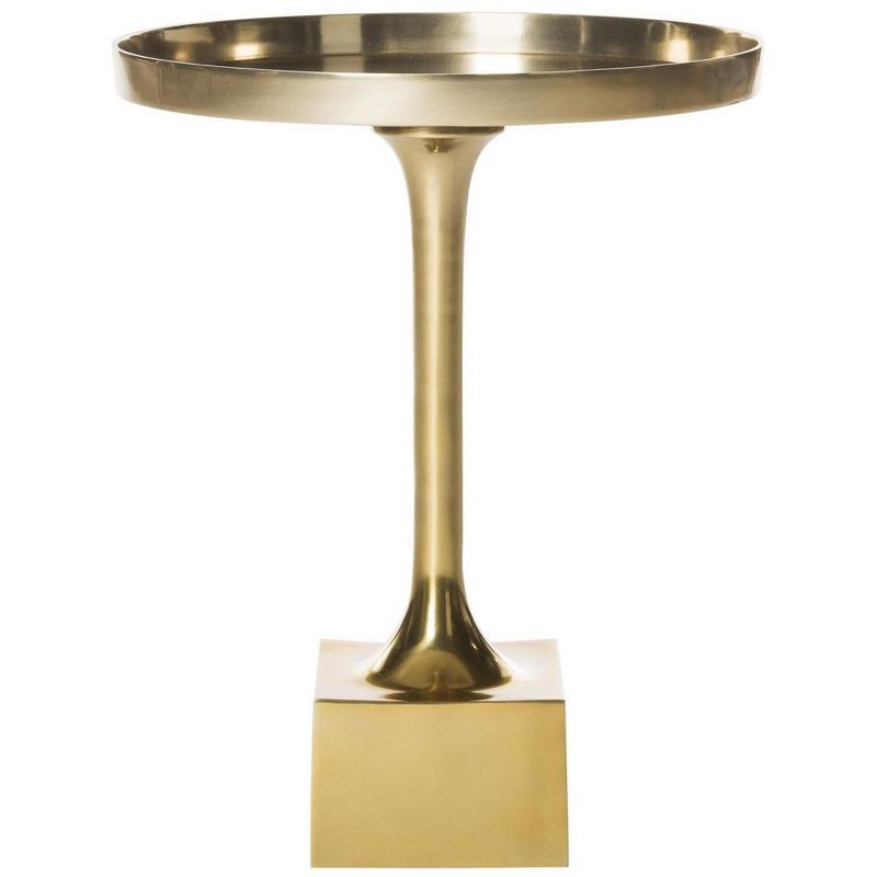 Corvus Round Side Table Accent Table - Antique Brass - Safavieh., 4 of 8