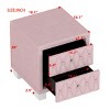 2-Drawer Elegant Velvet Nightstand, Bedside Table with Storage for Bedroom or Living Room – Maison Boucle - 4 of 4