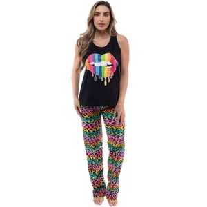 Just Love Womens Tank & Pant Cute Pajama Set - Ribbed PJ Sets Sleepwear Loungewear - 1 of 3