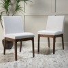 Upholstered Fabric Dining Chairs Set of 2,Armless Cushioned Dining Chairs with Wooden Legs Set of 2,Kitchen Dining Chairs-Cuddelewood - 2 of 4