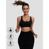 Women's Sports Bra with Medium Support Cross Back Padded Strappy Design Removable Cups Breathable Yoga Bra - 3 of 3