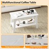 Coffee Table for Living Room, 2 Tier Coffee Table w/Storage, Small Rectangular Center Tables w/ Shelf, Space Saving, Easy Assembly - 4 of 4