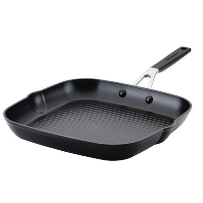 Eazy Mealz Non-Stick Square Grill Pan, Large, 10.5'/BLUE