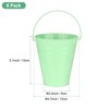 Unique Bargains Galvanized Light Green Decorative Rustic Metal Bucket 4.7 x 5.1 Inch 6 Pcs - 2 of 4