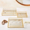 Juvale Set of 3 Gold Mirror Vanity Tray for Perfume, Makeup, Decorative Rectangle Jewelry Organizer for Bathroom, Dresser, 3 Sizes - 3 of 4
