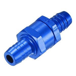 Unique Bargains Aluminum Alloy Durable Non Return One Way Check Valve Blue - 1 of 4