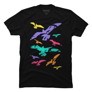 Men's Design By Humans Birds Flying In Color By Expo T-Shirt - 1 of 2
