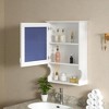 20" Wall Mounted Bathroom Storage Cabinet with Mirror, Modern Medicine Cabinet with Adjustable Shelves - 3 of 4