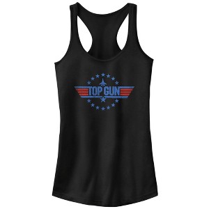 Juniors Womens Top Gun Circle of Stars Logo Racerback Tank Top - 1 of 4