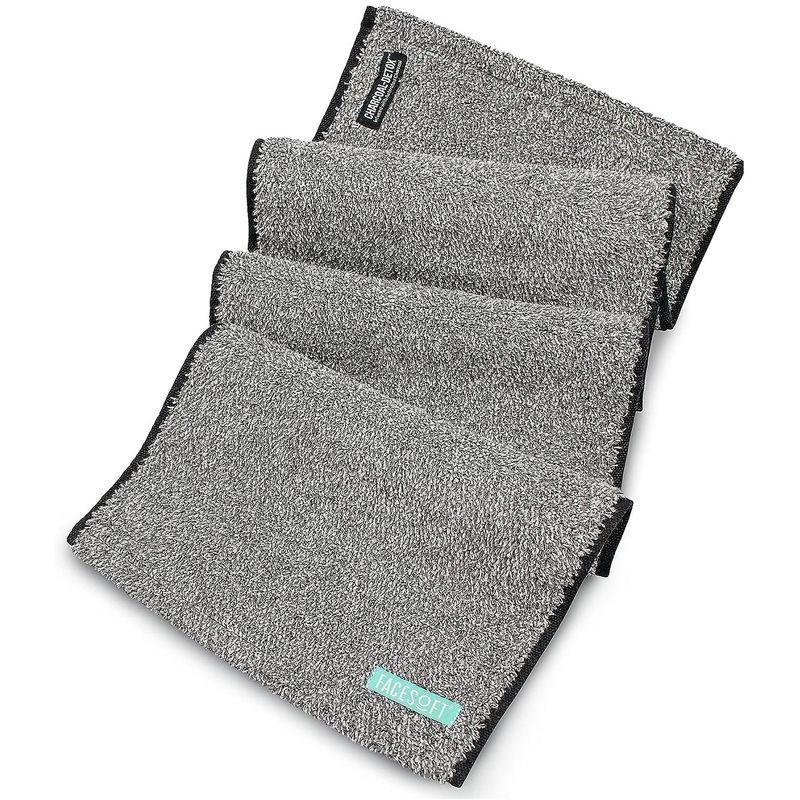 FACESOFT Eco Sweat Active Charcoal Towel, No Microfiber Face Towel, 1 Pc, 1 of 11
