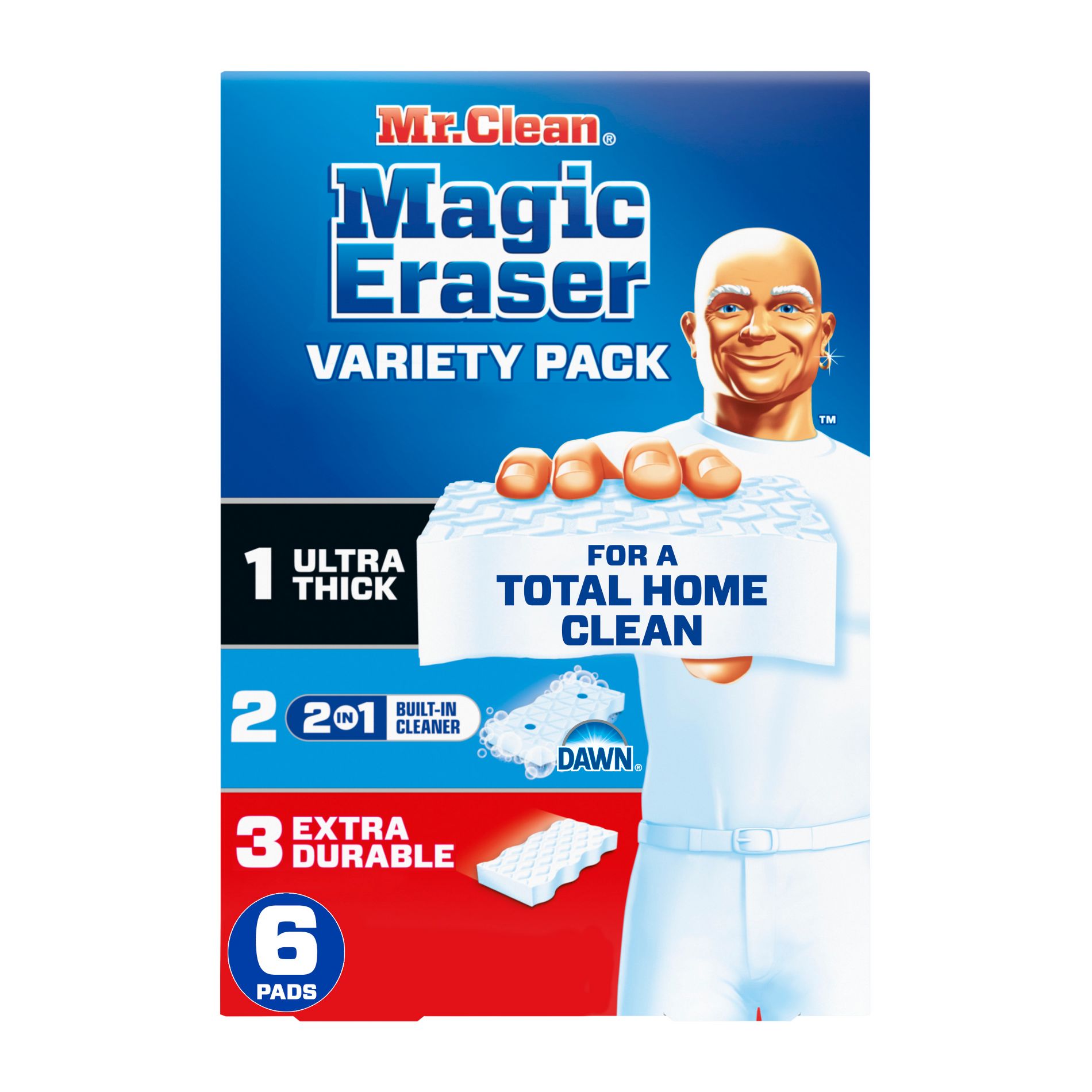 Mr. Clean Magic Eraser Variety Pack Multi-Purpose Cleaner - 6ct