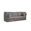 5-Piece Outdoor Patio Wicker Daybed Set with Retractable Canopy, Storable Table - 4 of 4
