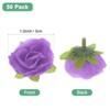 Unique Bargains Silk Plastic Small Faux Rose Artificial Flower Heads 1.2 inch - 3 of 4